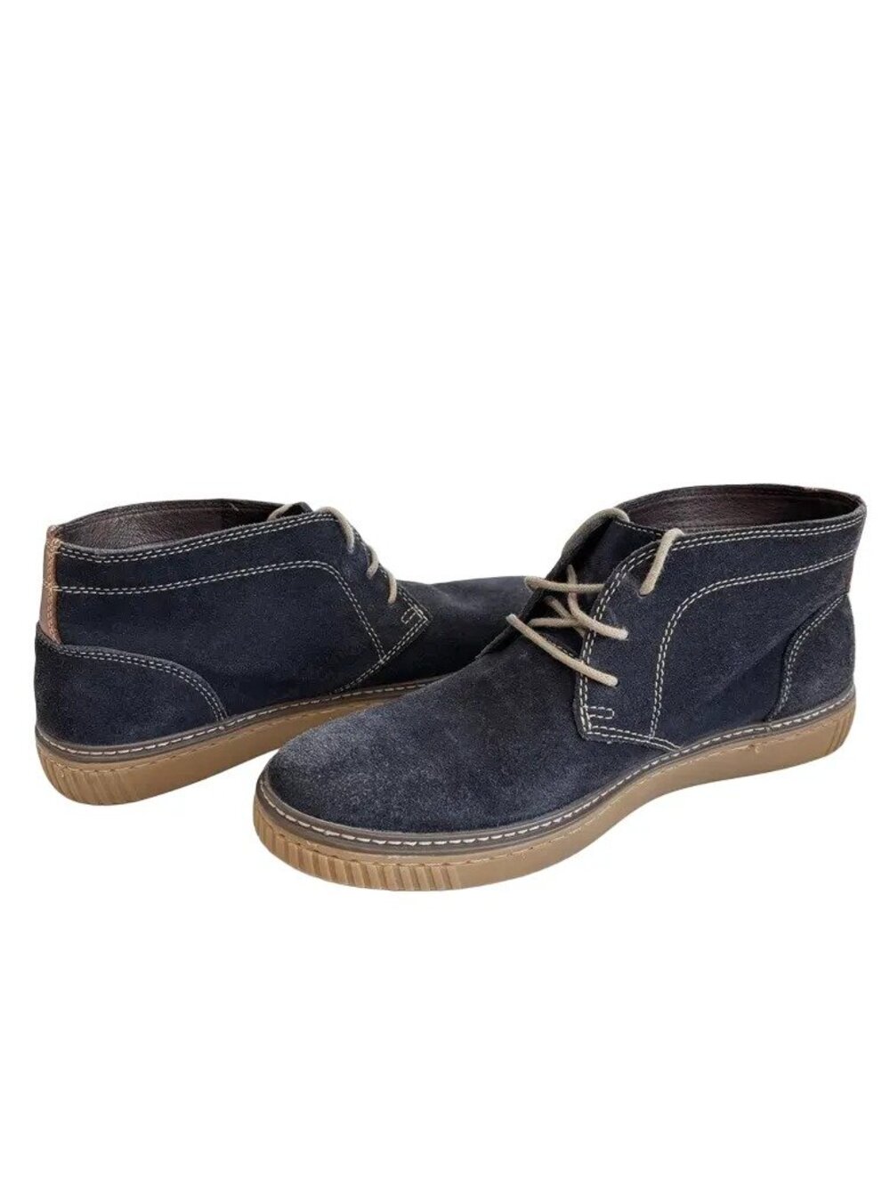 JOHNSTON & MURPHY Wallace Chukka Boots in Navy Blue Suede LIKE NEW MEN'S 8